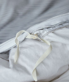 Cotton Jersey Duvet Cover - Grey Stripe