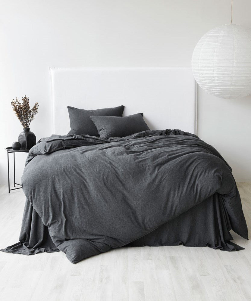 Cotton Jersey Fitted Sheet - Onyx