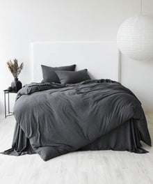 Cotton Jersey Pillowcase Pair - Onyx