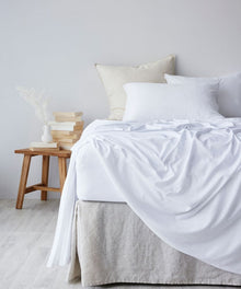 Cotton Jersey Fitted Sheet - White