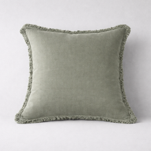 MM Linen Laundered Linen Pillow Cover Set Range - Olive