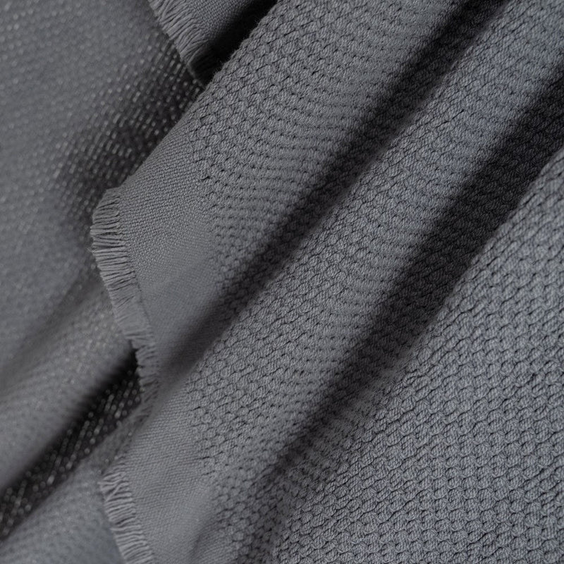 Portuguese Cute Cotton Throw - Charcoal