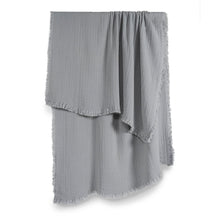 Portuguese Signo Cotton Gauze Throw - Silver