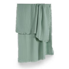 Portuguese Signo Cotton Gauze Throw - Seafoam