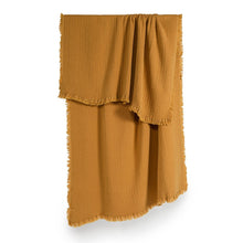 Portuguese Signo Cotton Gauze Throw - Honey