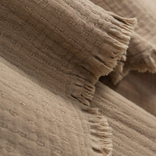 Portuguese Signo Cotton Gauze Throw - Latte