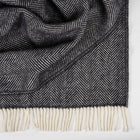 Fishbone NZ Wool Throw - Black