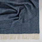 Fishbone NZ Wool Throw - Navy