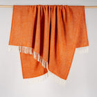 Fishbone NZ Wool Throw - Cinnamon