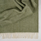 Fishbone NZ Wool Throw - Olive