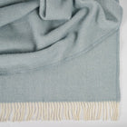 Fishbone NZ Wool Throw - Duck Egg