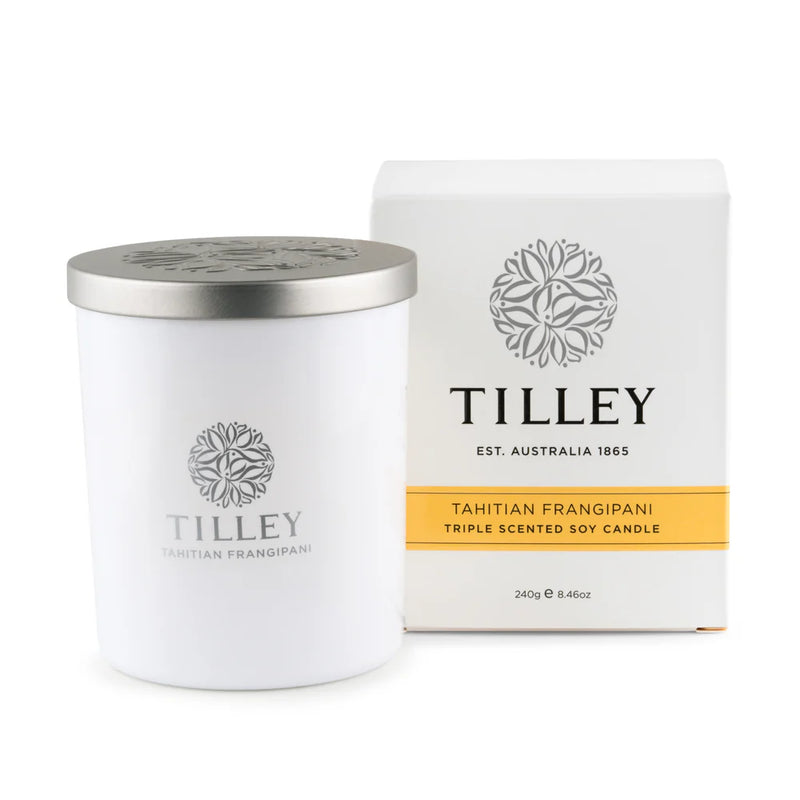 Tilley Candle Tahitian Frangipani - Soy 240g / 45 Hour