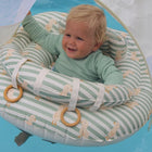 Sunnylife: Interactive Baby Float Duck Sage Stripe