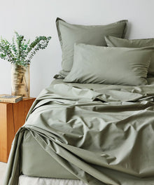 Fresh Cotton Percale Pillowcase - Cedar