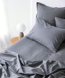 Fresh Cotton Percale Sheet Set - Steel