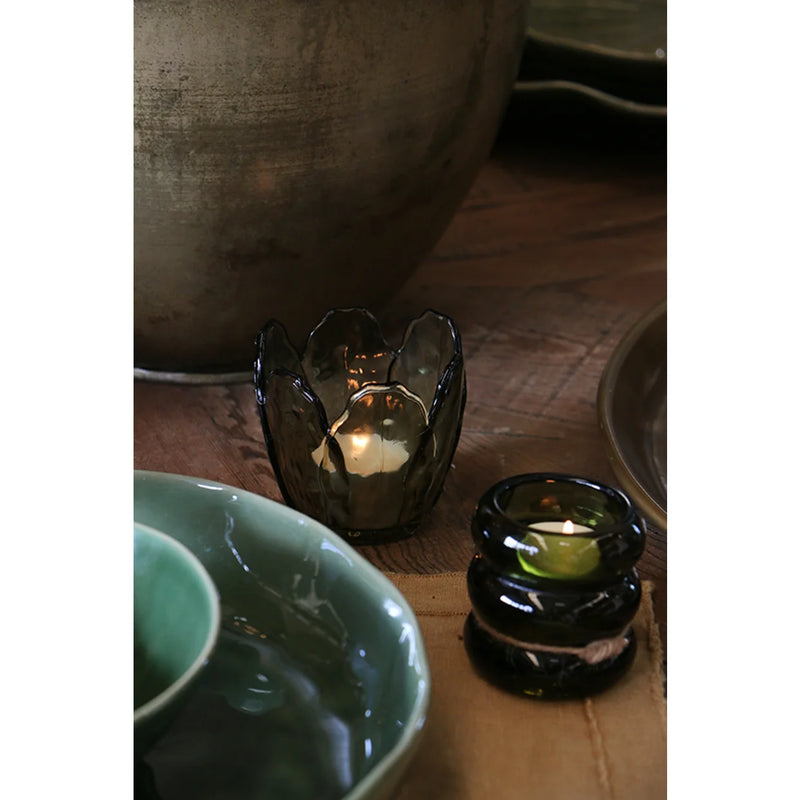 Verde Glass Candle Holder