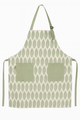 Frankly Cotton Classic Green and White Leaves Apron