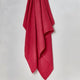 Stone Wash Linen Waffle Face Cloth - Rasberry