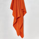 Stone Wash Linen Waffle Face Cloth - Tangelo