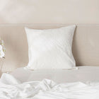 Isabella Cotton Damask Euro Pillowcase - White