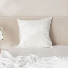 Isabella Cotton Damask Euro Pillowcase - White