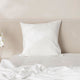 Isabella Cotton Damask Euro Pillowcase - White