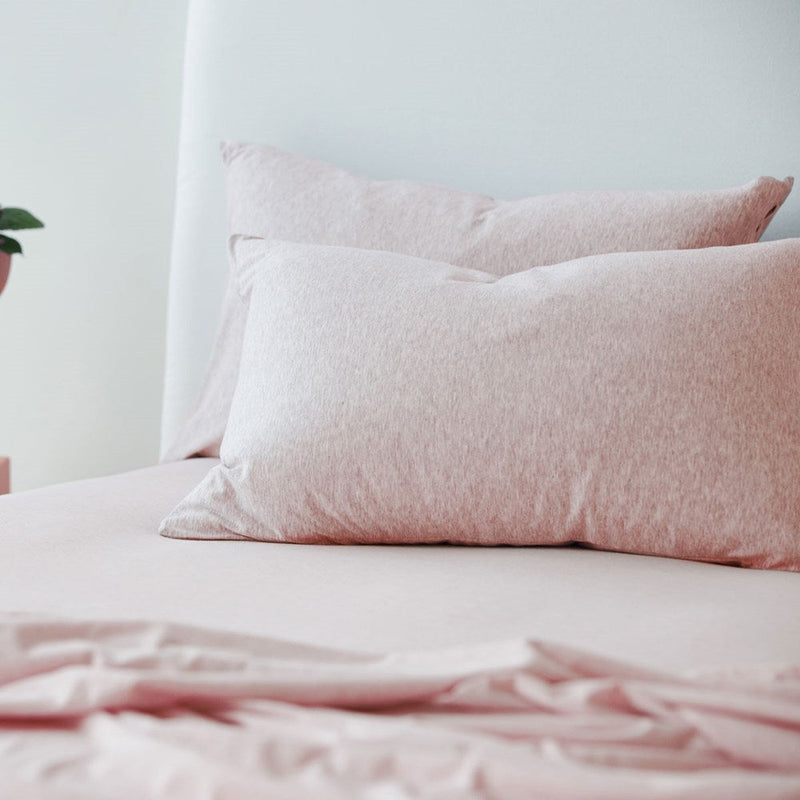 Cotton Jersey Pillowcase Pair - Cameo