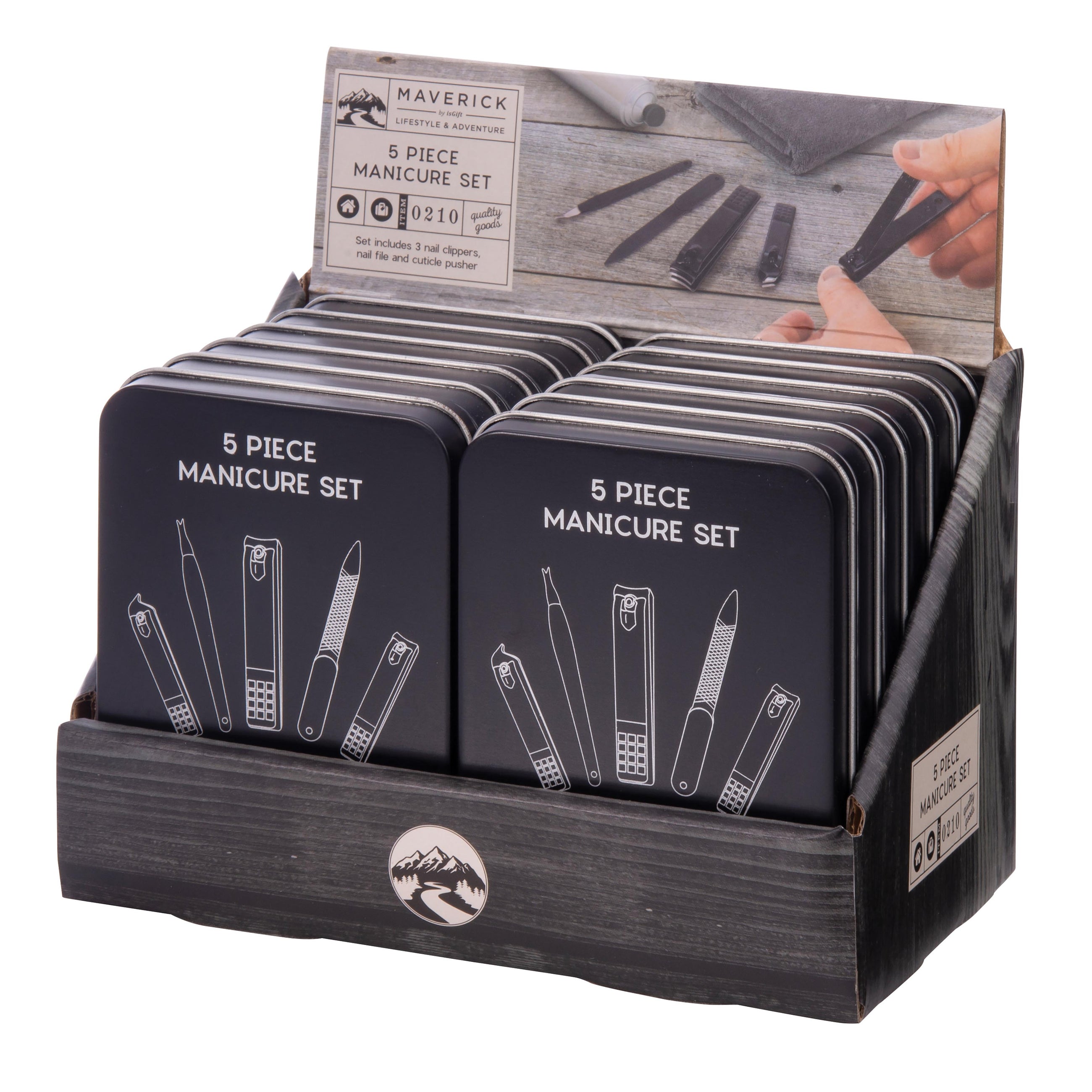 Maverick Range - Black 5Pc Manicure Set