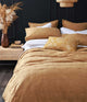 Laundered Linen Quilted Euro Set Cumin