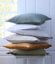 Laundered Linen Tassel Euro Set Cumin