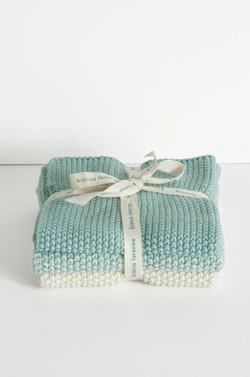 Bianca Lorenne Lavette Duck Egg Washcloths - Set of Three