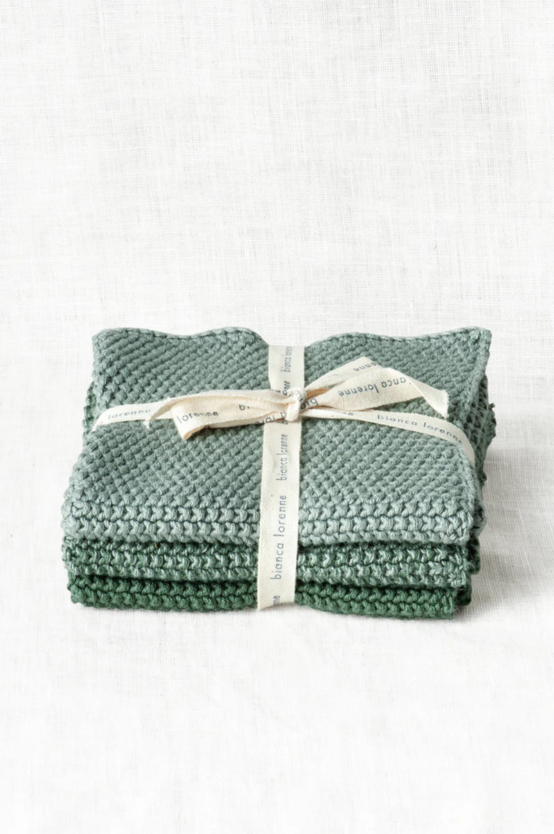 Bianca Lorenne Lavette Sage Washcloths - Set of Three
