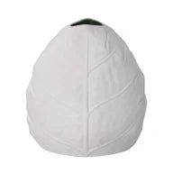 Leaf Vase in Matt White - Green Interior 12cm