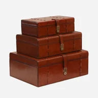 Savoy Leather Storage Box - Medium 24.5 cm