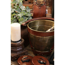 Riviera Brass Wine Cooler with Leather Handle