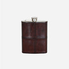 Leather Hip Flask - Dark Brown