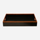 Rectangular Leather Tray Black & Tan
