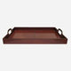 Ritz Leather Tray with Brass Handles - 42cm