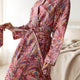 Cotton Printed Bathrobe Made With Liberty Fabric - Adelphi Voyage