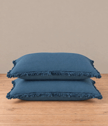 MM Linen Laundered Linen Pillowcover Set Ocean