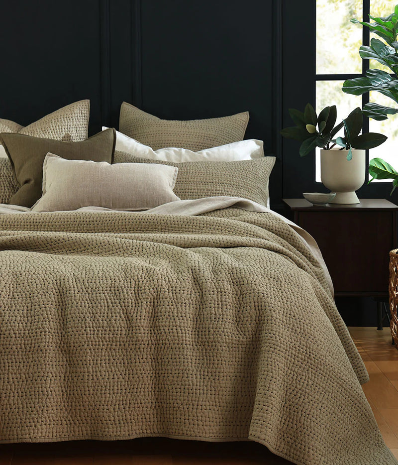 MM Linen Loom Coverlet Set Sage - SALE!  - 100% Cotton