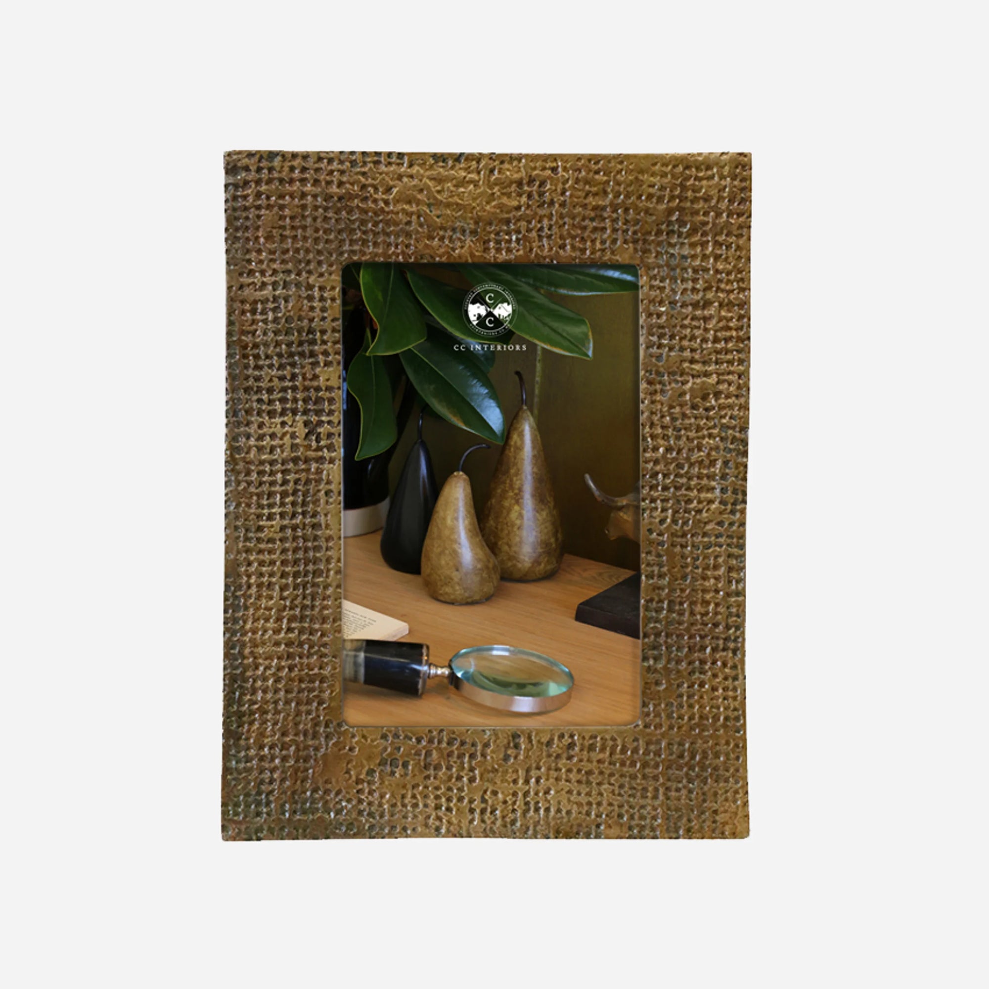 Frankly Cotton Picture Frame Antique Brass 21 cm