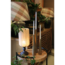 Sculpted Ribbed Candlesticks Set of 3 in Antique Brass