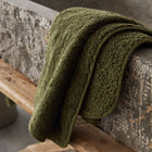 Super Pile Cotton Hand Towel - Olive