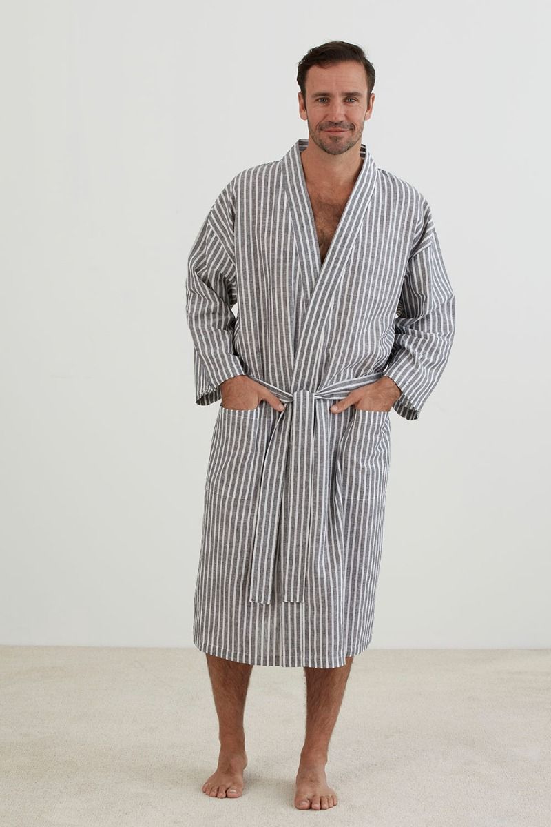 Baksana Oliver Robe - 70% Cotton 30% Linen