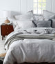 Laundered Linen Duvet Set Pewter