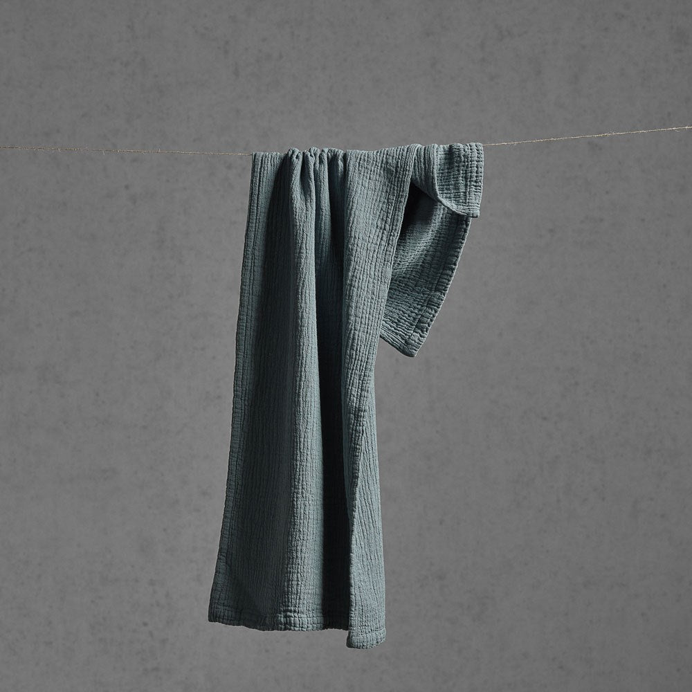 Portuguese Punto Cotton Gauze Bath Towel Pack - Slate