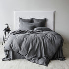 Pure Linen Cushion Cover - Charcoal