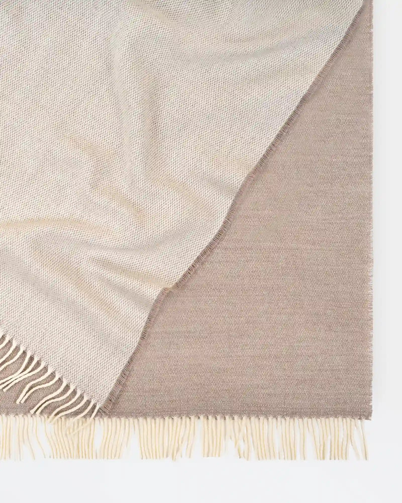 Weave Home Harris Merino Lambswool Throw in Natural