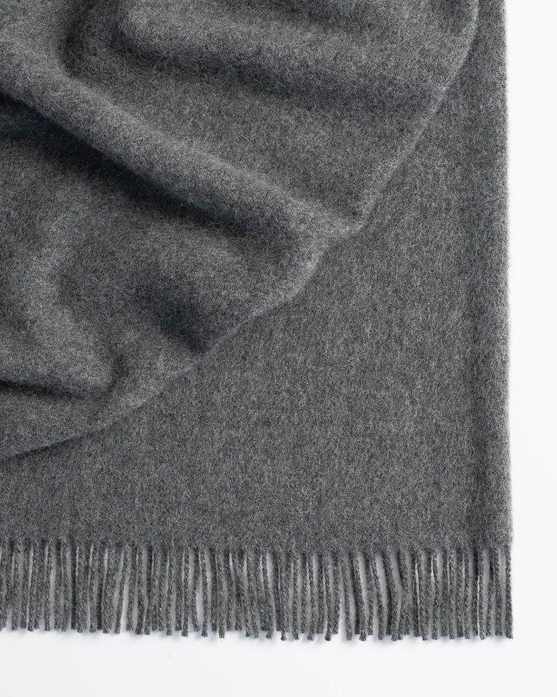Weave Home Nevis Charcoal Wool Throw Blanket
